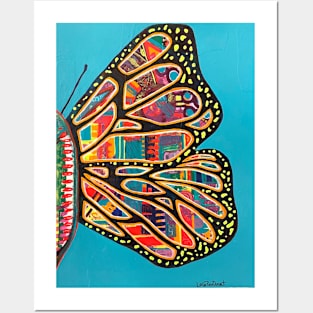 Butterfly in Aqua Posters and Art